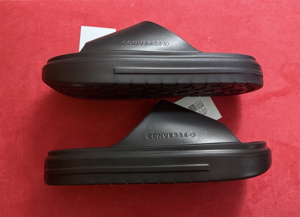 Converse Unisex 7 Lightweight Cushioned Comfy Essential Slide Sandals Black NWB